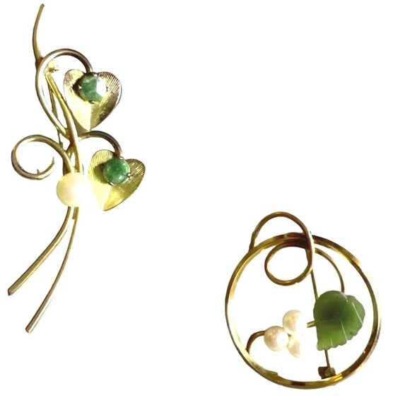 Van Dell 12k Gold Filled Brooch Carved Shell Pearls Vintage Retro MCM, Classi - Picture 6 of 7